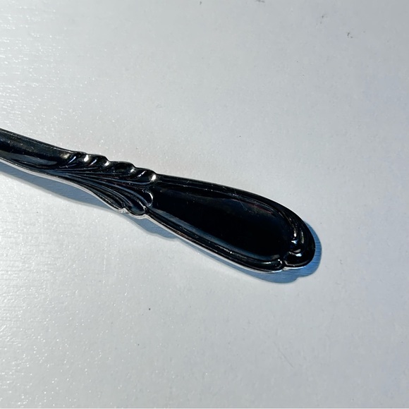 Retroneu Korea Stainless Serving Spoon Flatware Intricate Ornate Design - Picture 6 of 8